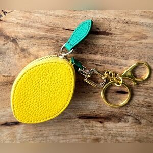 Lemon Bag Charm Key Chain Coin Purse NIP